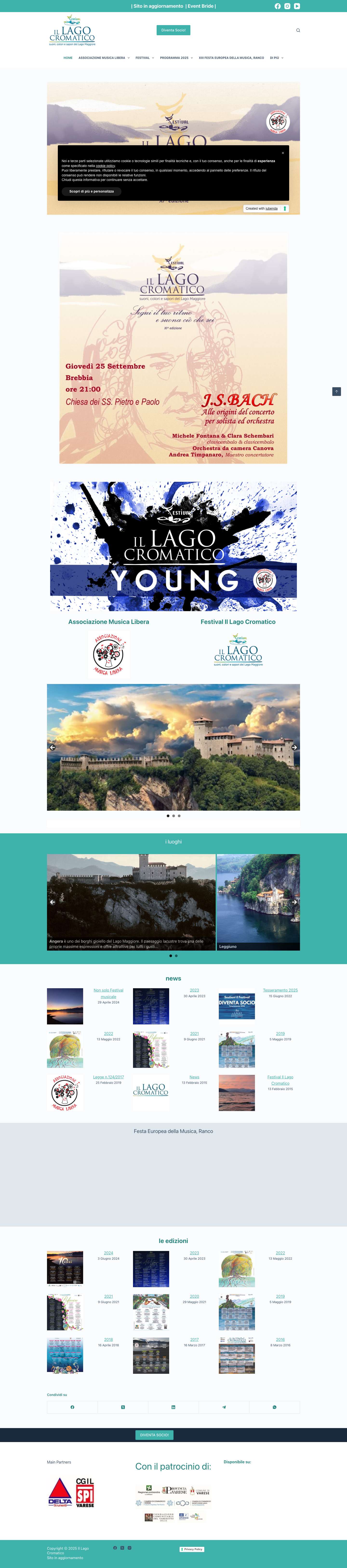 Il Lago Cromatico – festival ed eventi - Full Screenshot