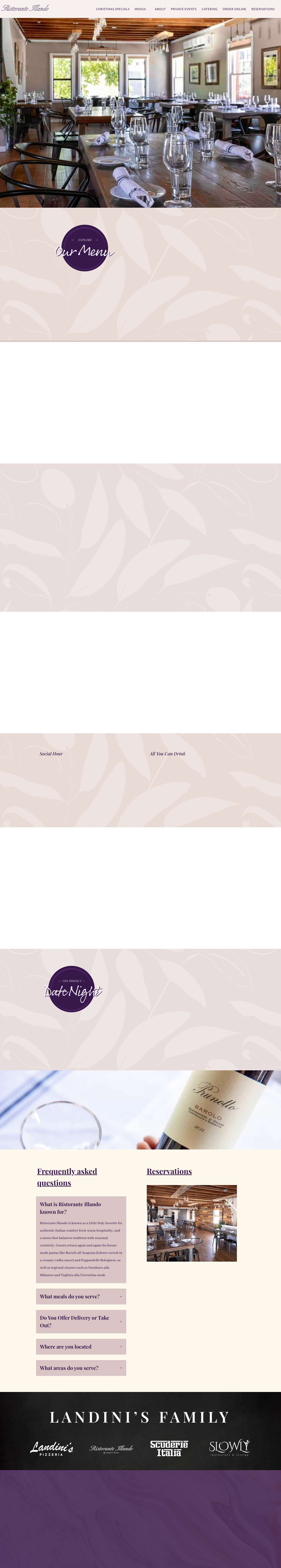 Ristorante Illando | Italian Restaurant in Little Italy, San Diego, CA - Full Screenshot