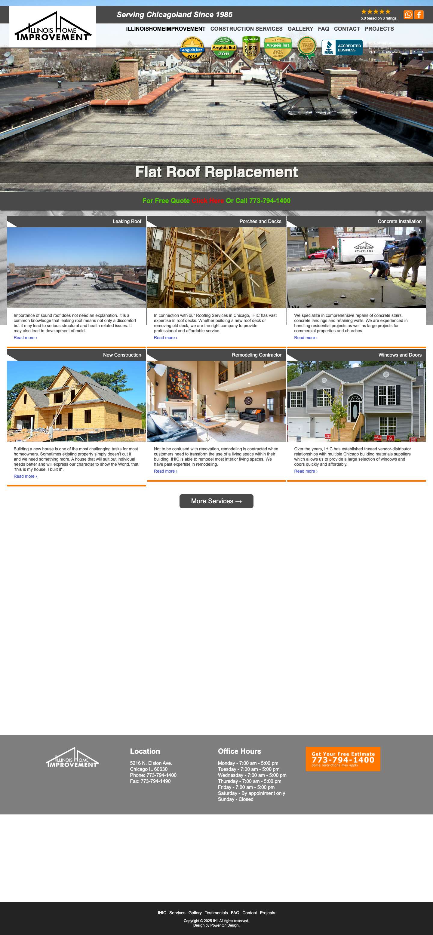 Illinois Home Improvement General Contractor Chicago Illinois Home Improvement | Your General Contractor - Full Screenshot