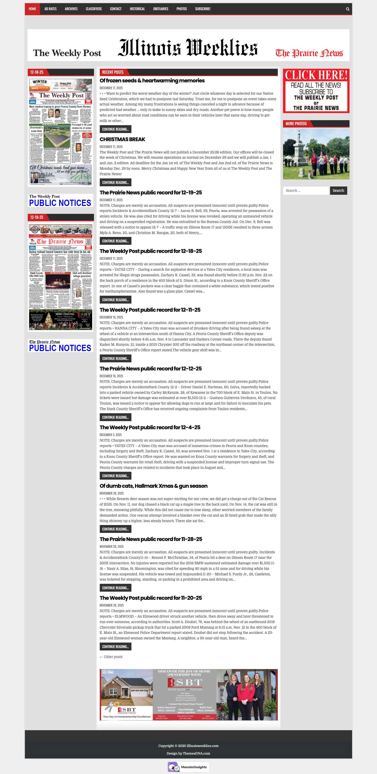 Illinoisweeklies - Full Screenshot