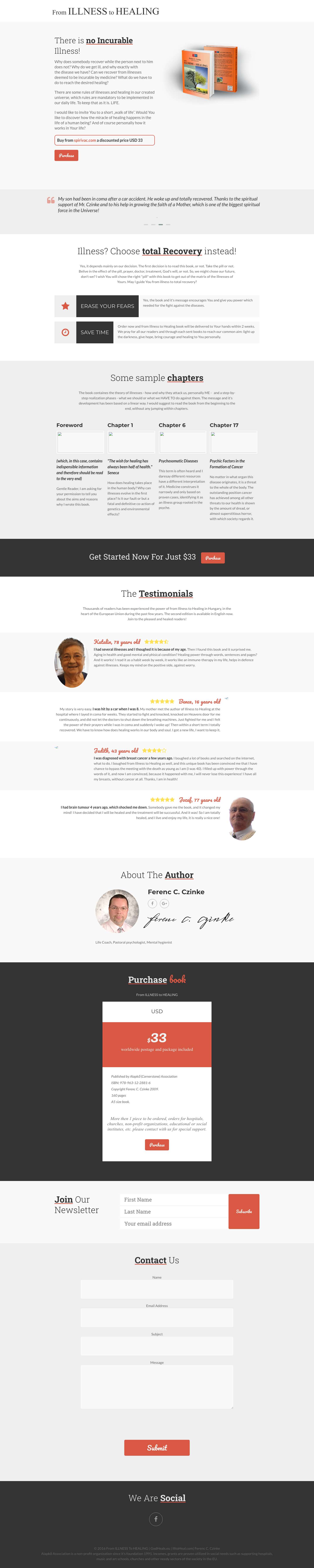 From ILLNESS to HEALING - Ferenc C. CzinkeGodheals | From ILLNESS to HEALING From ILLNESS to HEALING - Ferenc C. Czinke - Full Screenshot