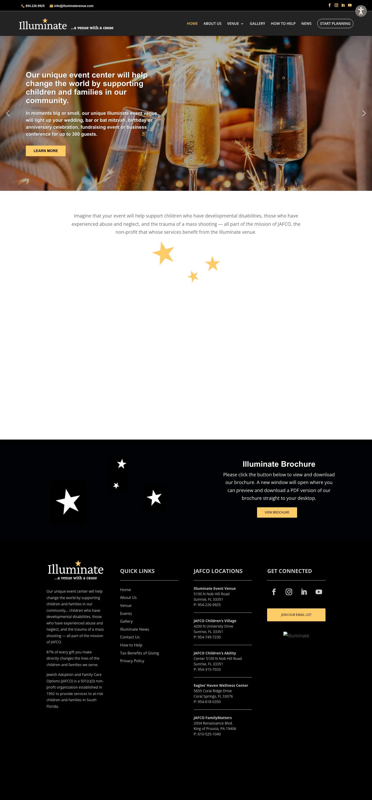 Illuminate ...a venue with a cause | - Full Screenshot