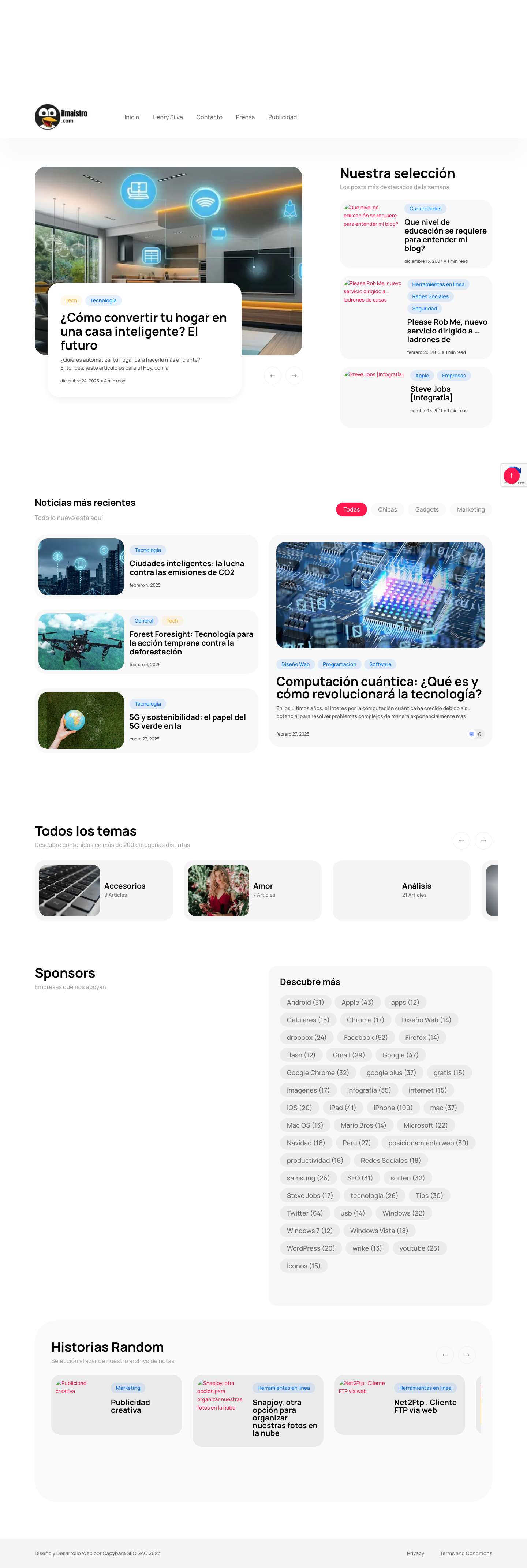 il Maistro - Blog de Tecnología y Noticias - Full Screenshot