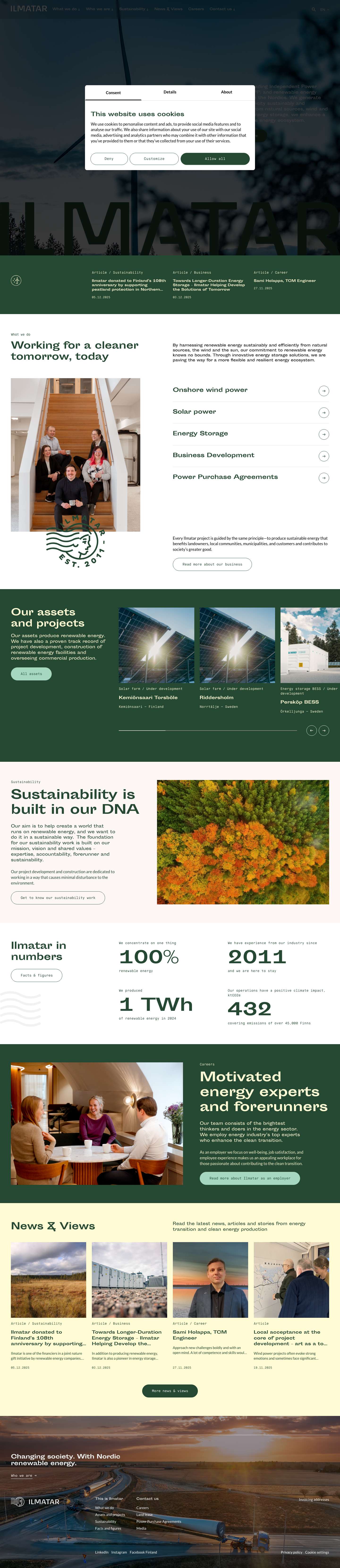 Frontpage - Ilmatar - Full Screenshot