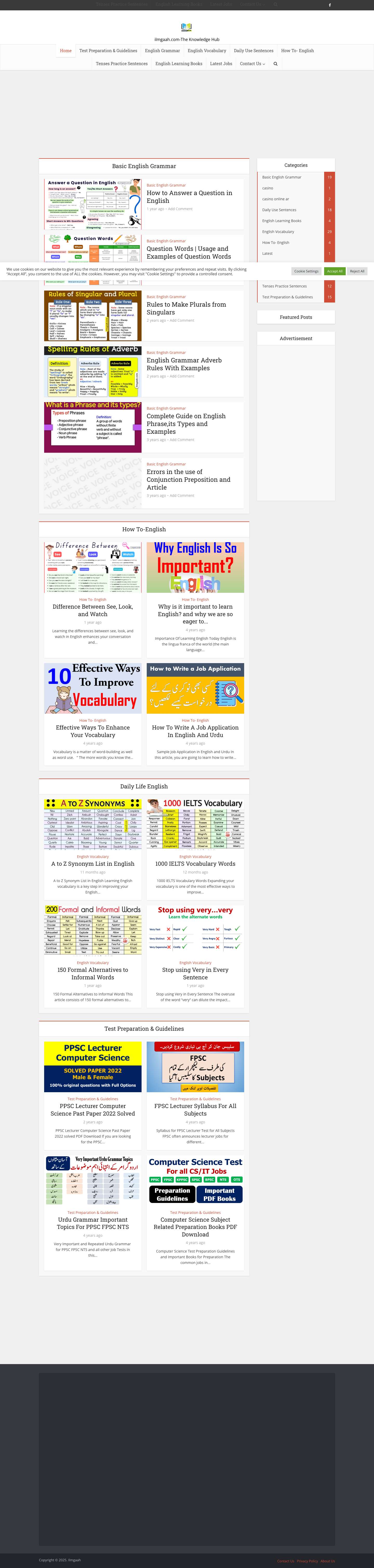ilmgaah.com | The Knowledge Hub - Full Screenshot