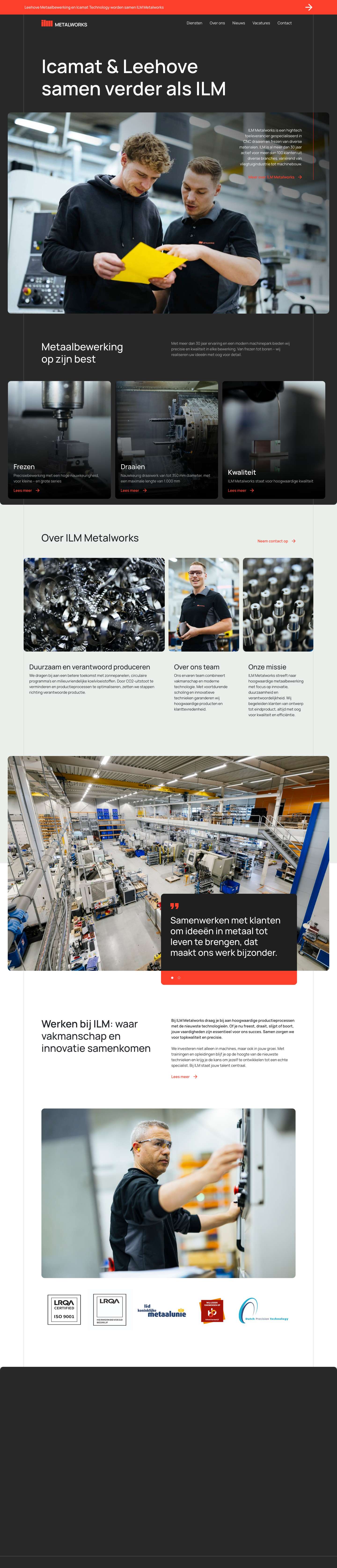 Home - ILM Metalworks - Full Screenshot