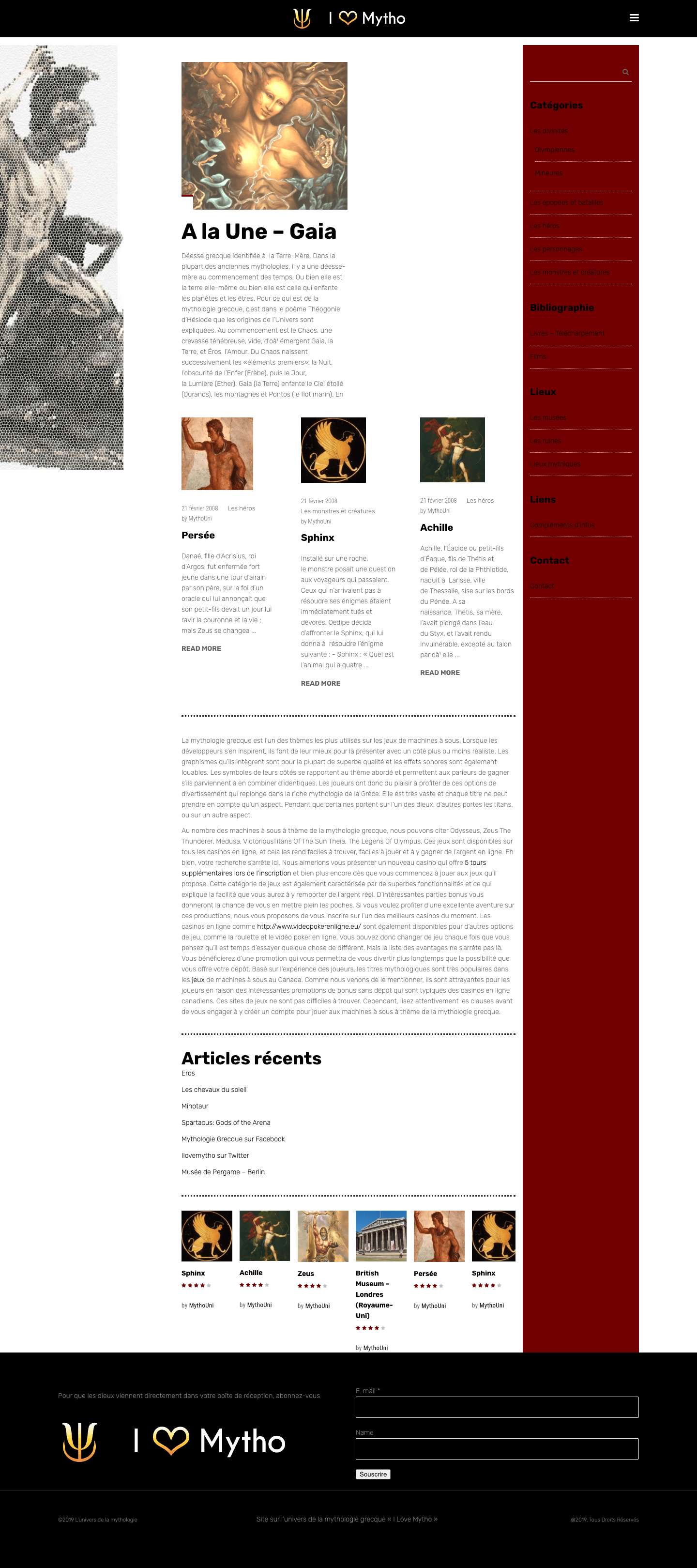 I Love Mytho | Le blog exclusif sur la mythologie grecque - Full Screenshot