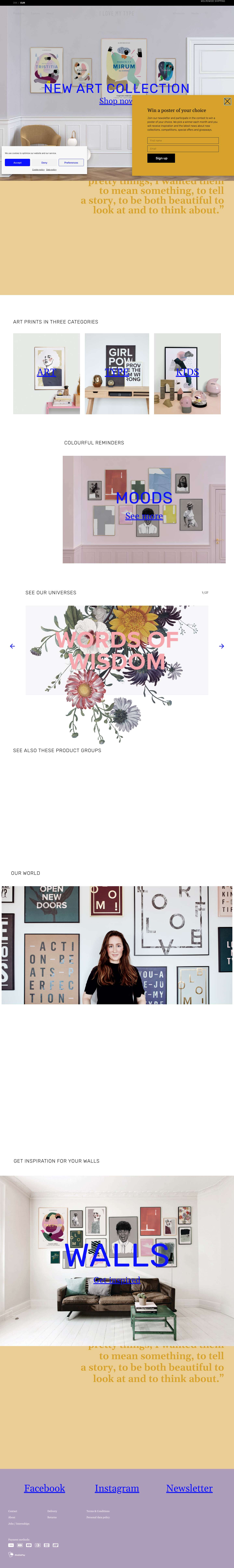 Home - I LOVE MY TYPE - Full Screenshot