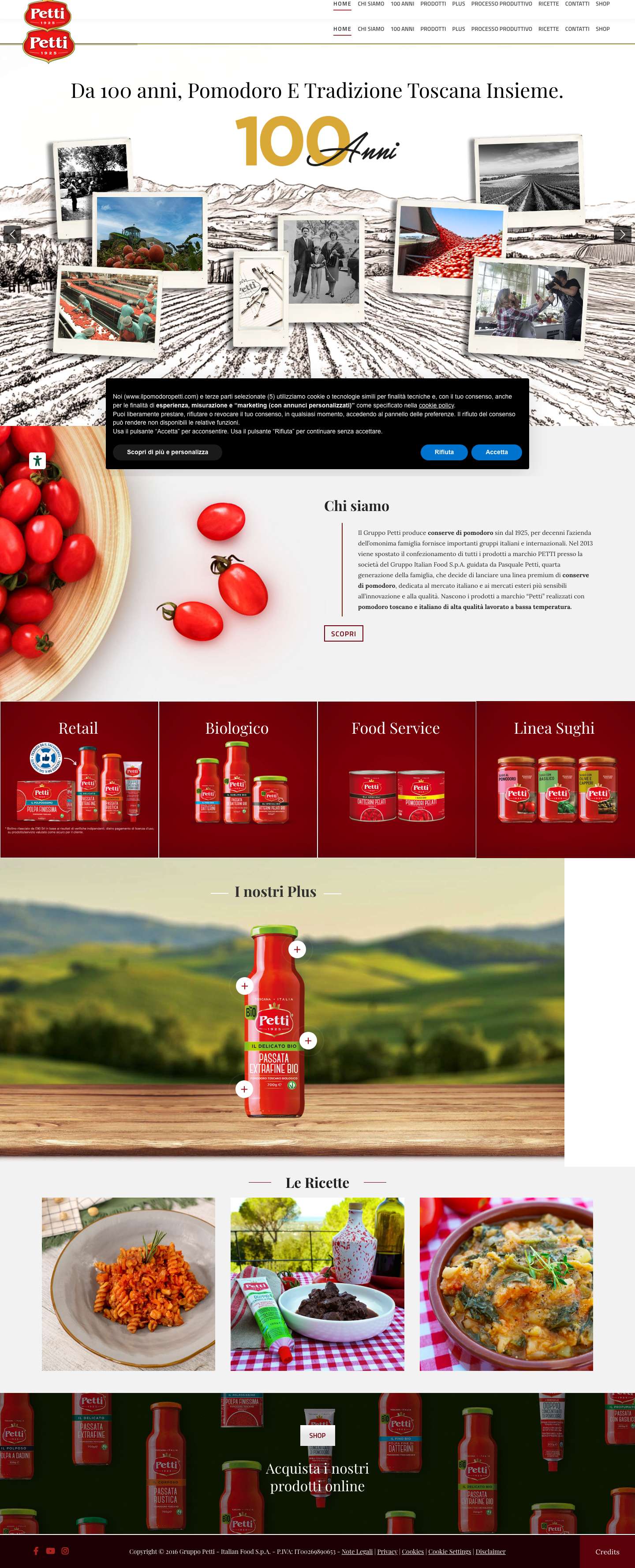 Pomodoro Petti: la Vera Passata di Pomodoro Toscano - Full Screenshot