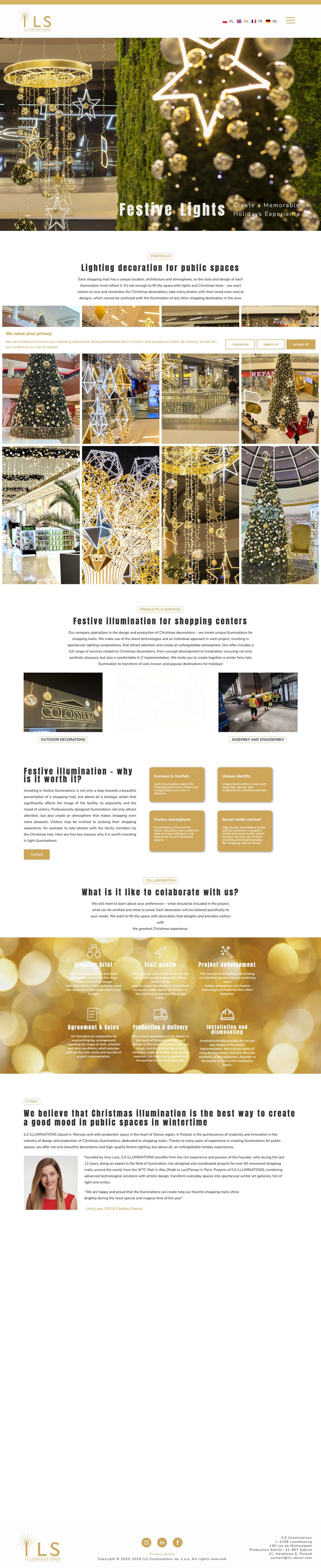 ILS Décor Illuminations | New Year's decoration for Shopping Malls - Full Screenshot