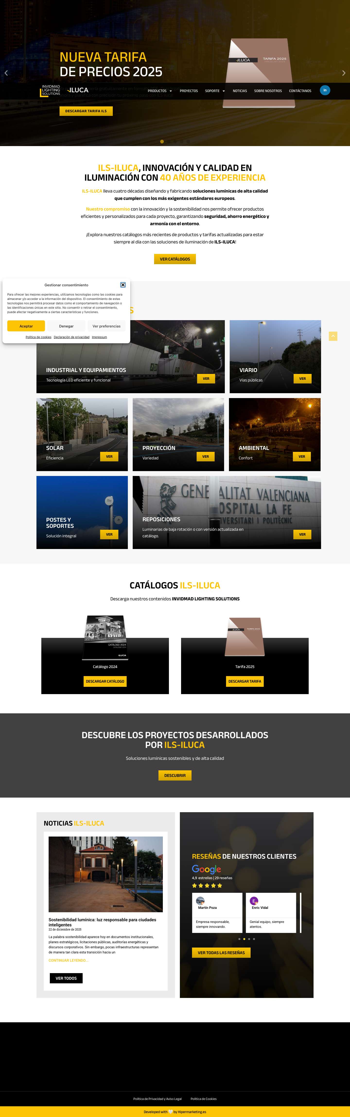 ILS-ILUCA | ILS-ILUCA, Innovación y calidad en iluminación - Full Screenshot