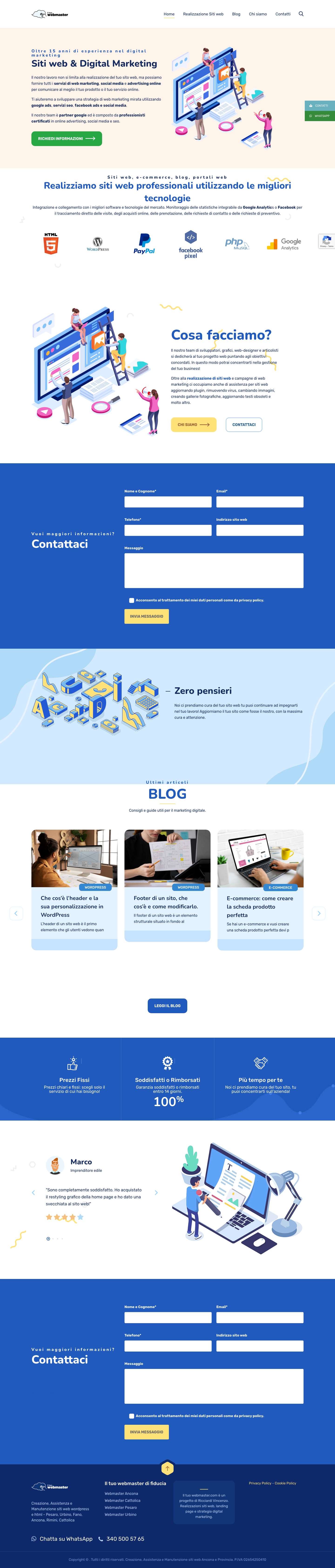 Assistenza WEB Wordpress & Digital Marketing | Il tuo Webmaster - Full Screenshot