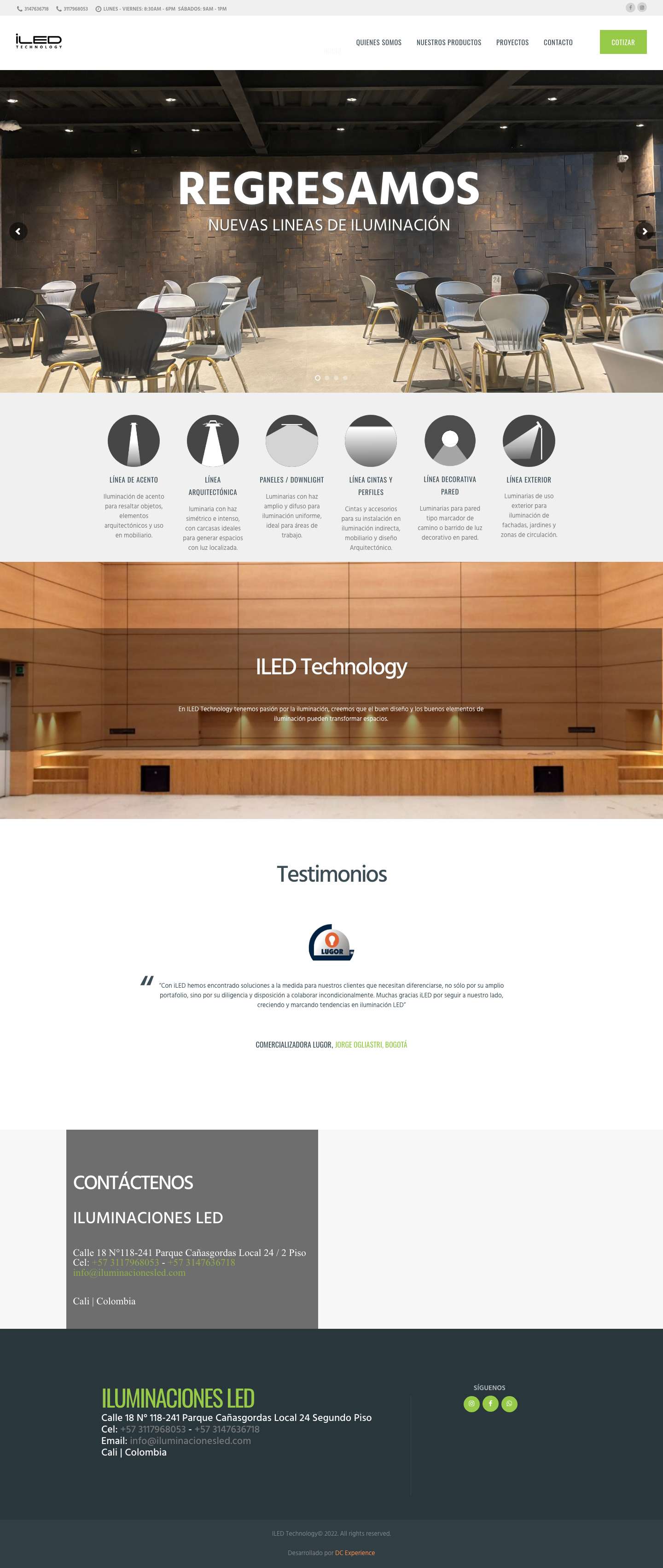 Iluminaciones LED – ILUMINACIÓN ARQUITECTÓNICA LED - Full Screenshot