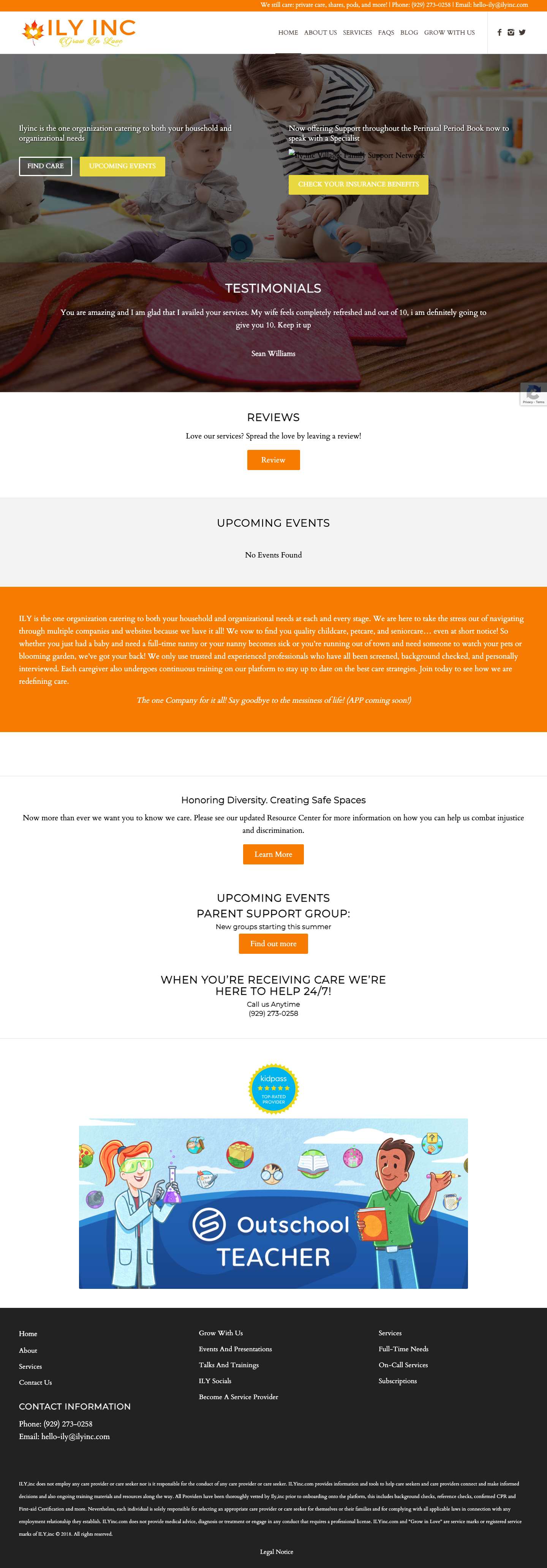 ILY INC | ILY is the one organization catering to both your household. - Full Screenshot