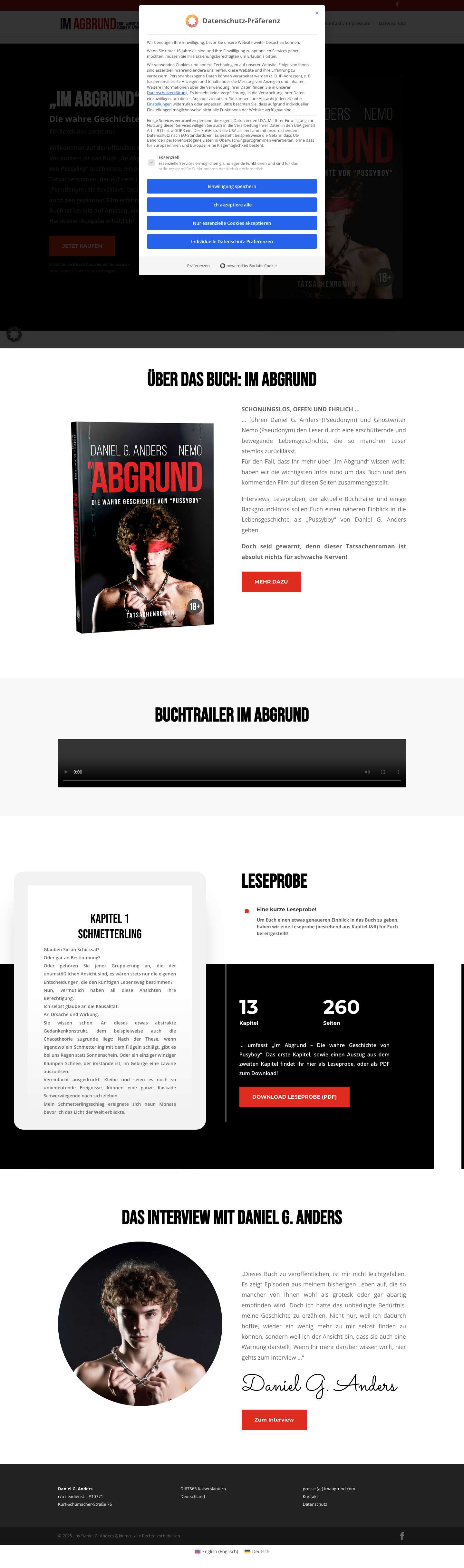 Im Abgrund - Das Buch von Daniel G. Anders - Full Screenshot