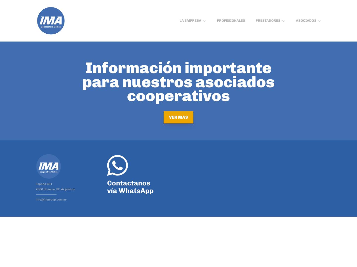 IMA | Cooperativa Médica - Full Screenshot