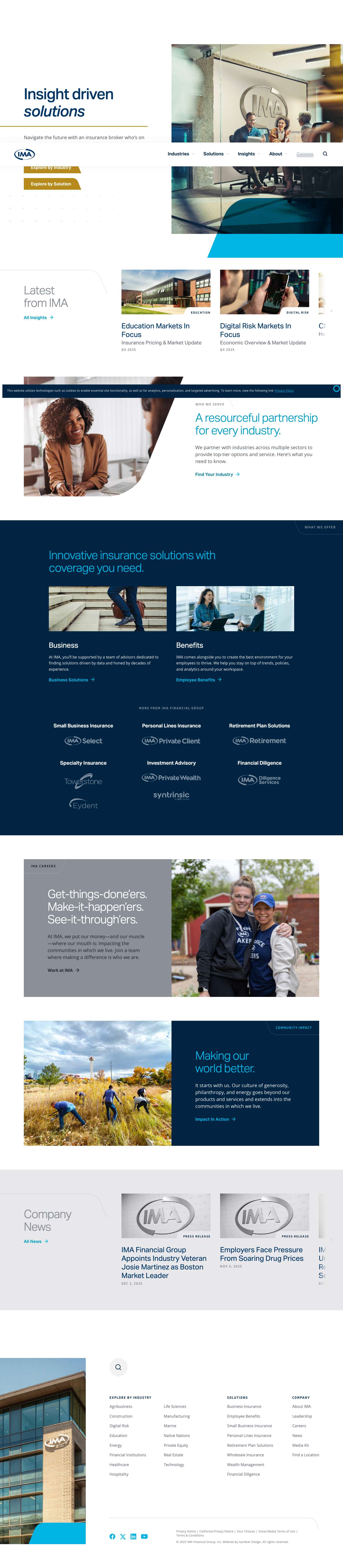 IMA Financial Group - Insurance and Financial Services - Full Screenshot