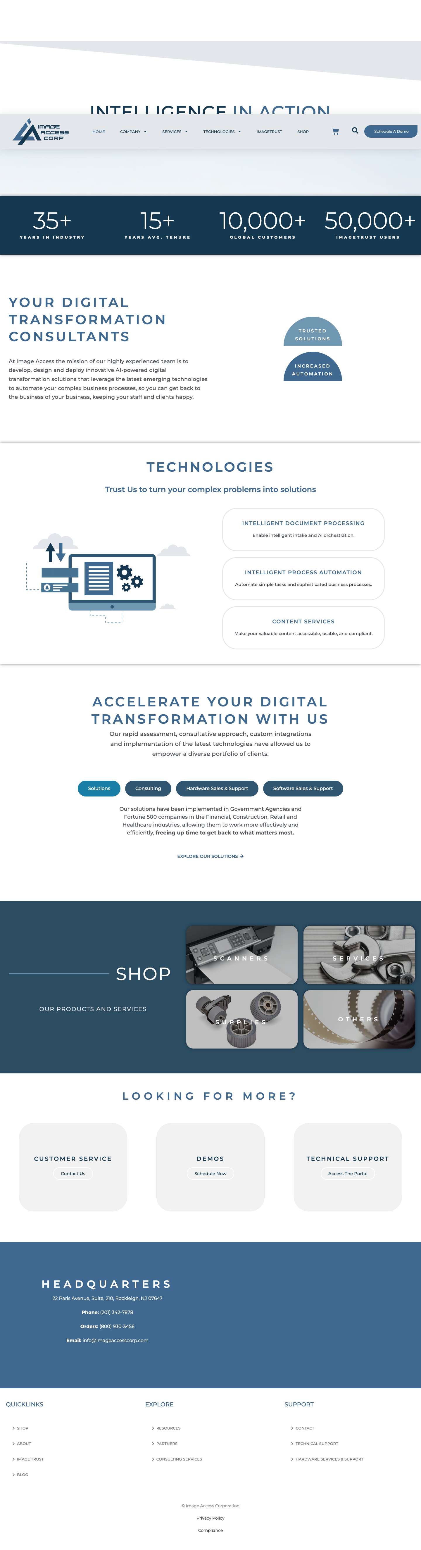 Image Access Corp. The Intelligent Automation Company - Full Screenshot