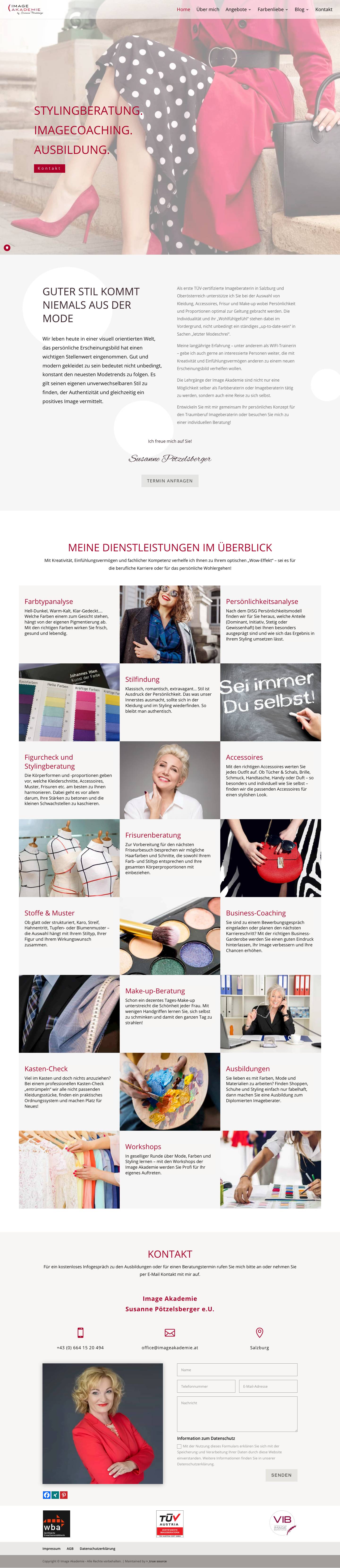 Image Akademie - Susanne Pötzelsberger e.U. - Full Screenshot