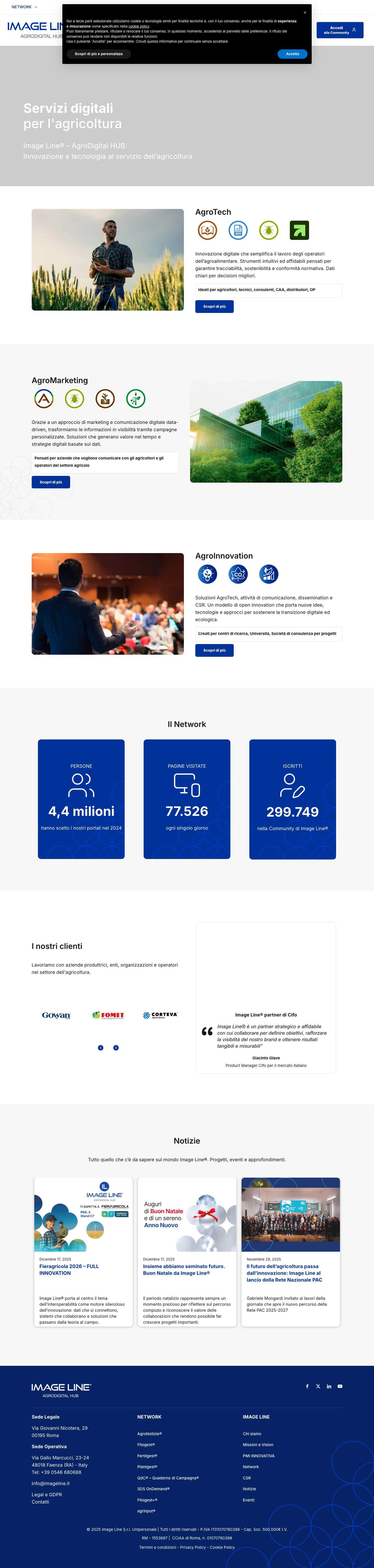 Image Line®: servizi digitali per l'agricoltura - Full Screenshot