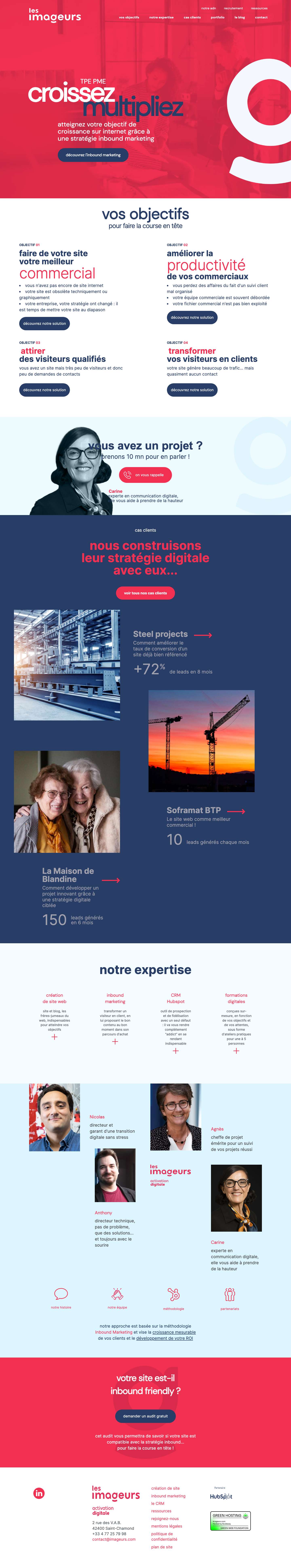 Agence web & agence de communication à Saint-etienne - Les imageurs - Full Screenshot