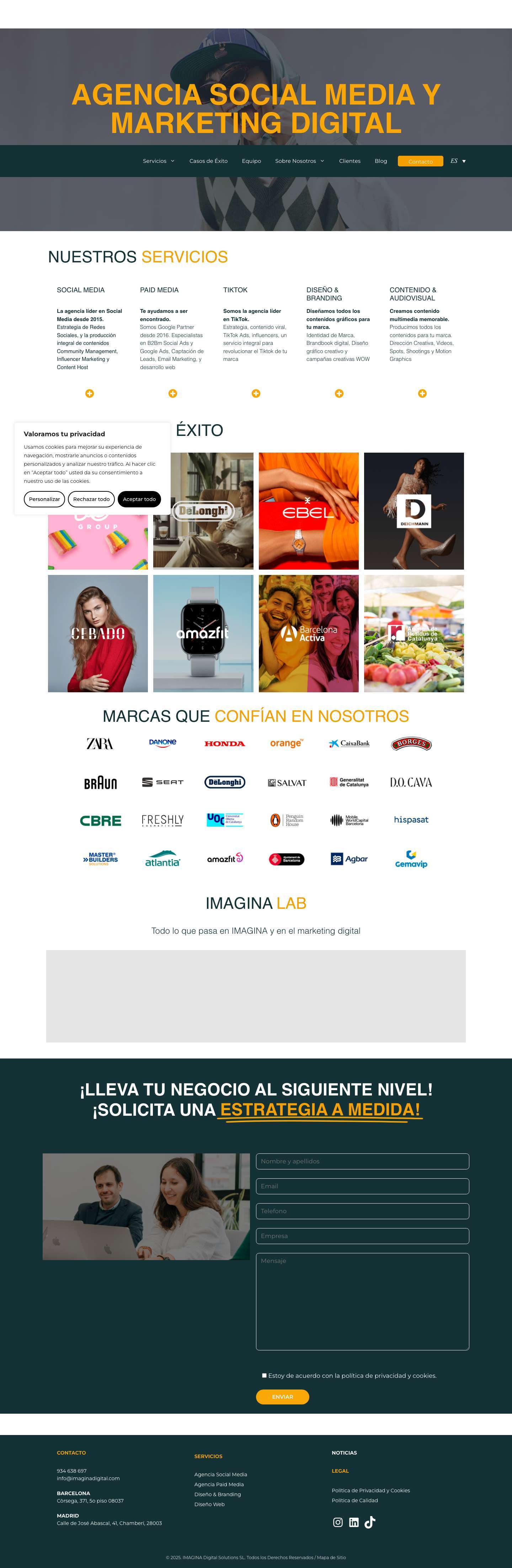 Agencia Marketing Digital - IMAGINA Agencia de Marketing Digital - Full Screenshot
