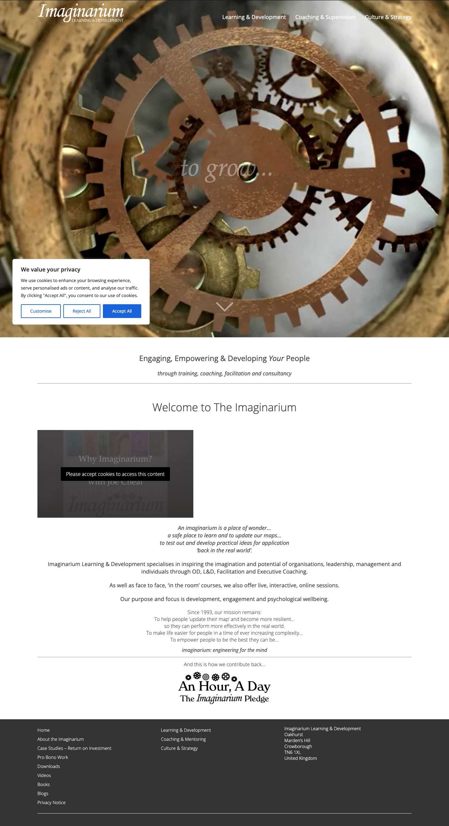 Welcome to The Imaginarium - Imaginarium Learning & Development - Full Screenshot