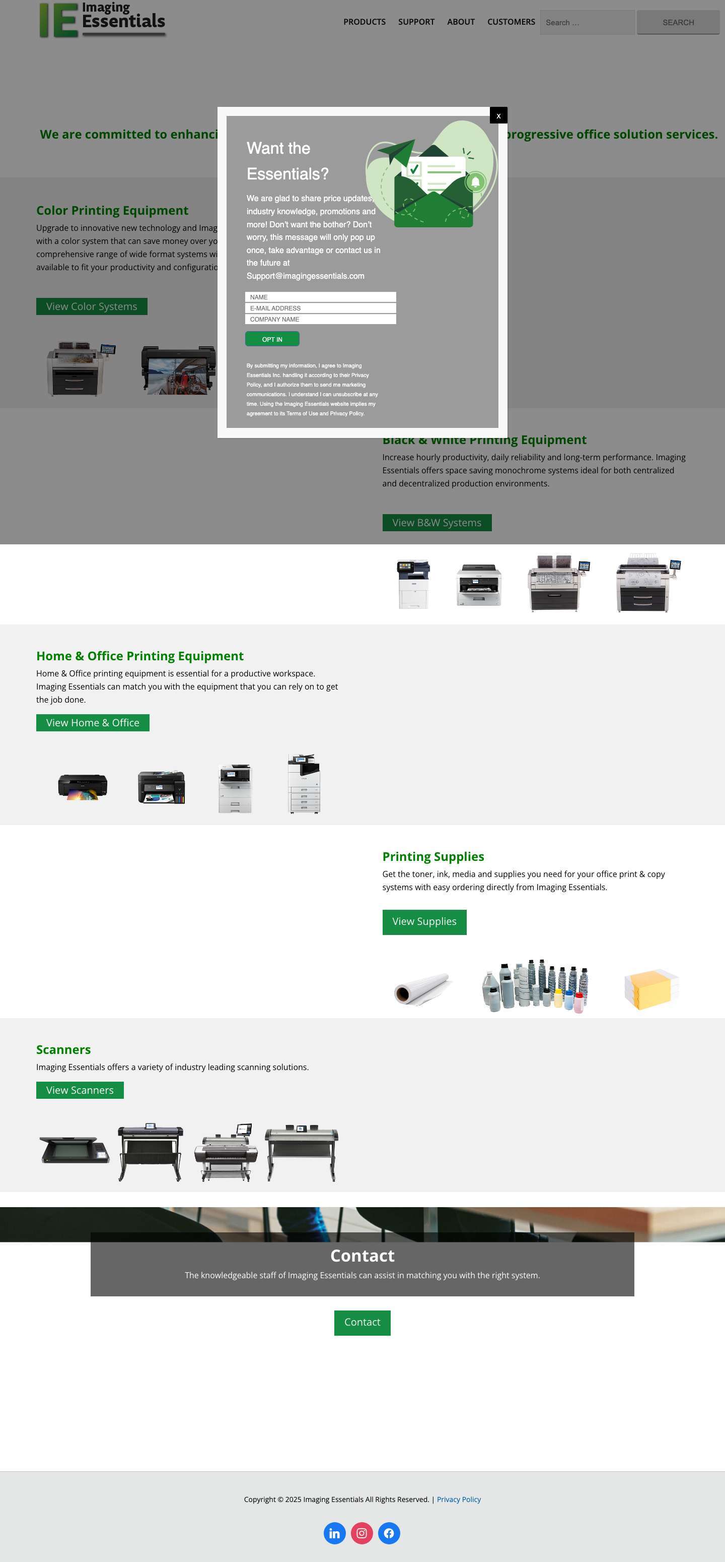 Home - Imaging Essentials - Full Screenshot