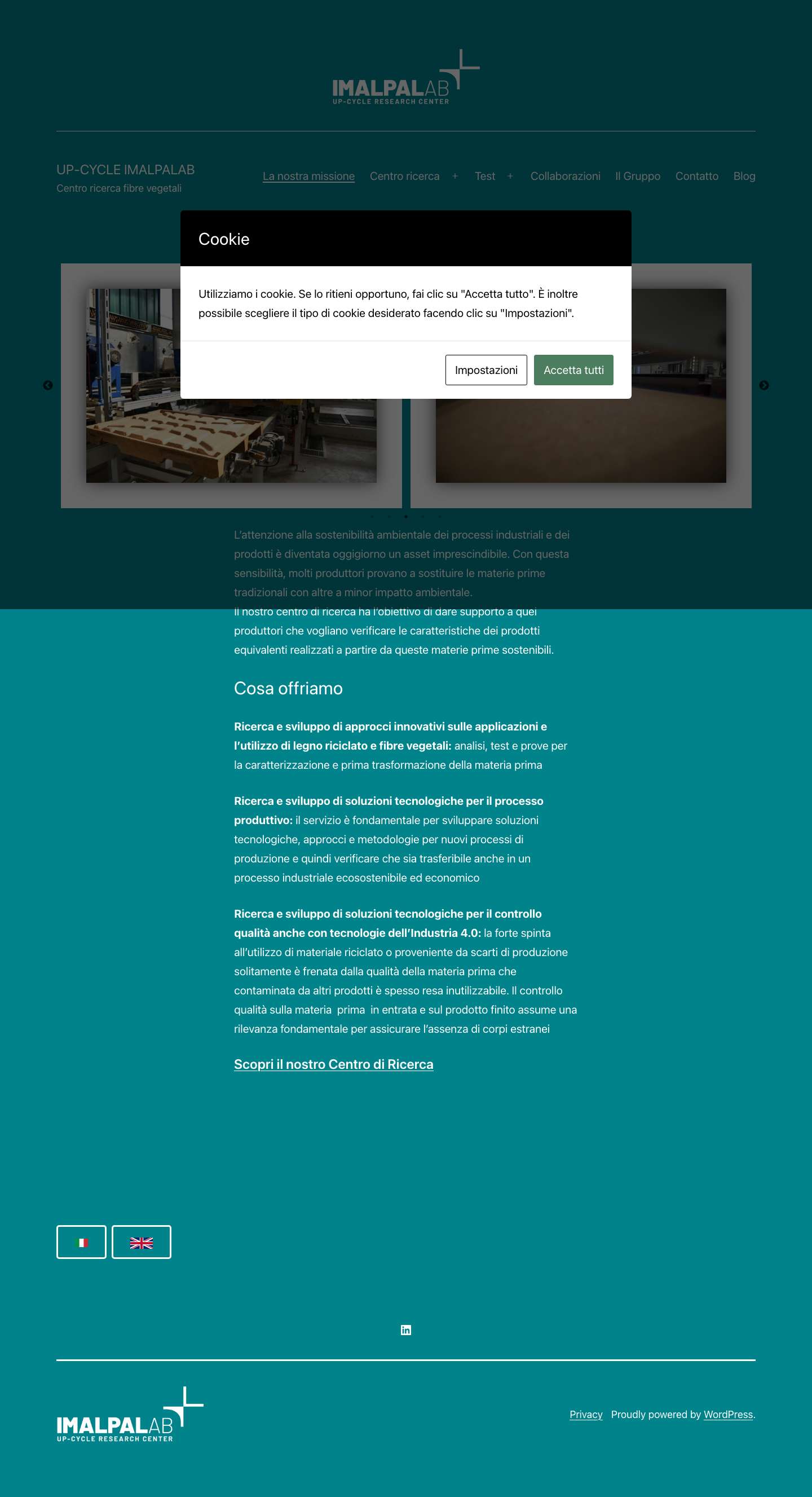 La nostra missione - UP-CYCLE IMALPALAB - Full Screenshot