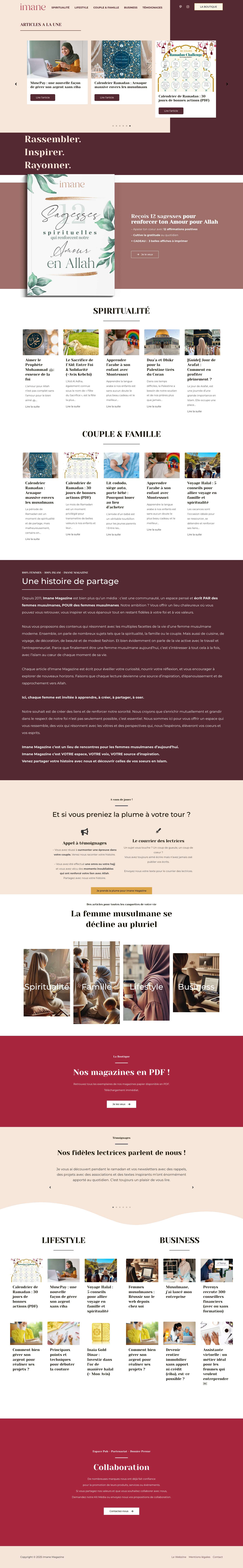 Le Magazine Préféré des Femmes Musulmanes - Imane Magazine - Full Screenshot