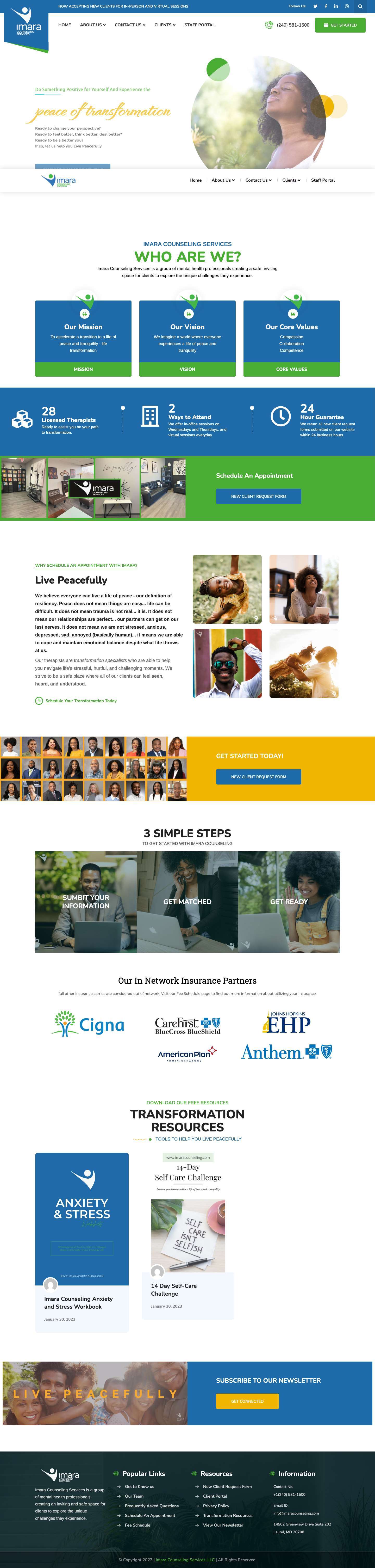 Imara Counseling… Live Peacefully - Mental health professional - Full Screenshot