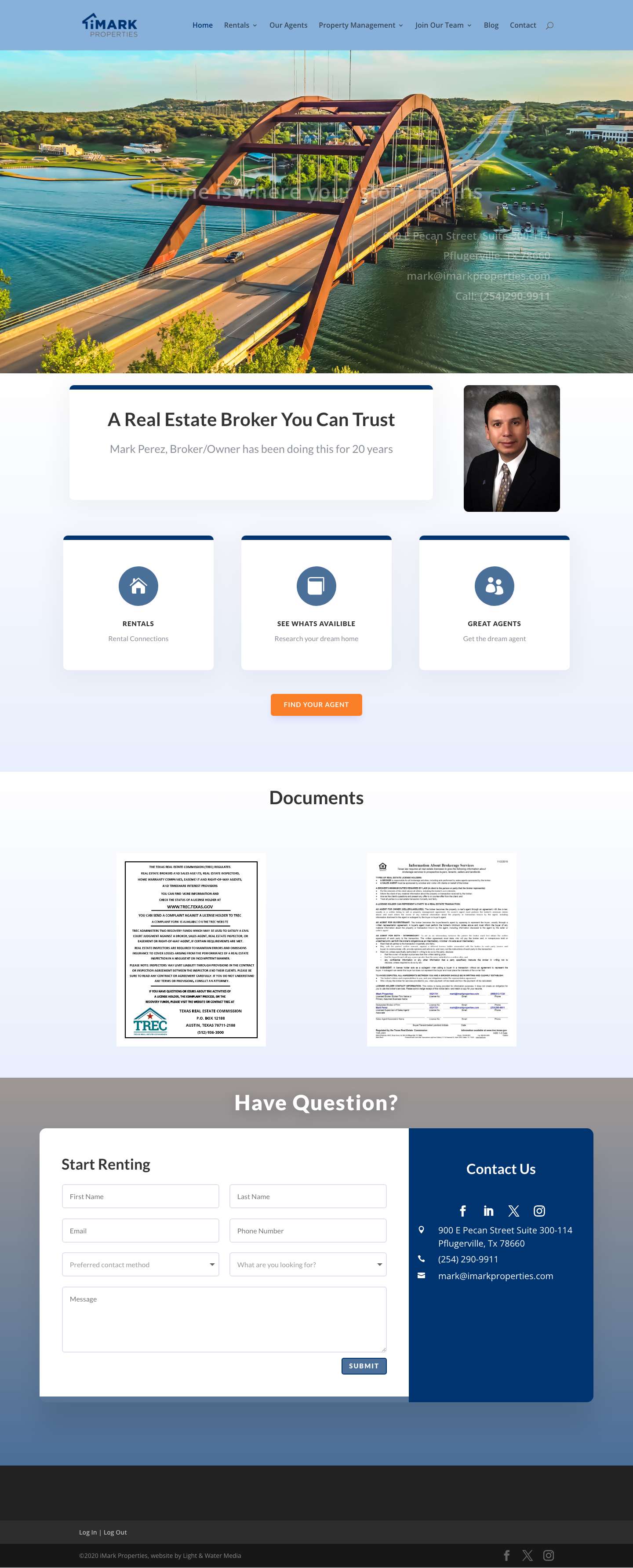 Homes for Sale and Rent in Pflugerville, TX - iMark Properties - Full Screenshot