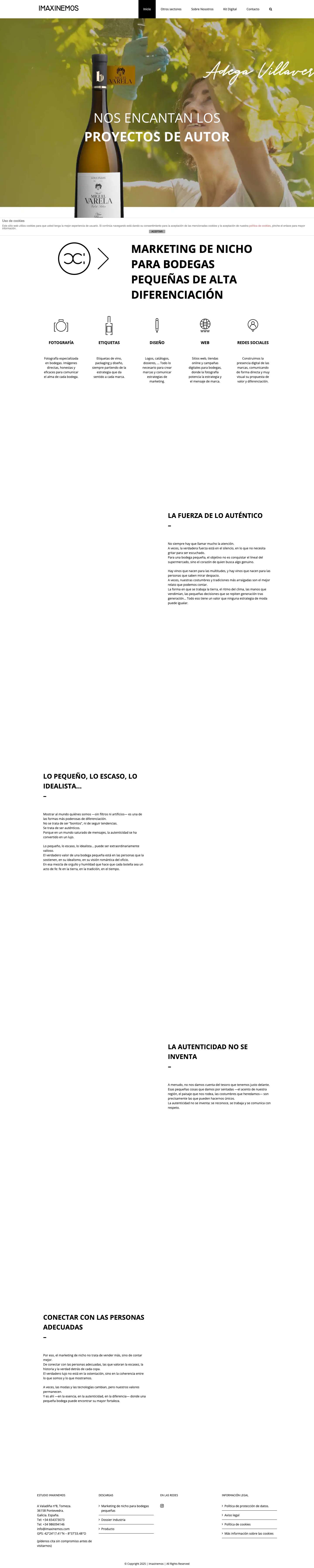 IMAXINEMOS. Comunicación y marketing para bodegas pequeñas - Full Screenshot