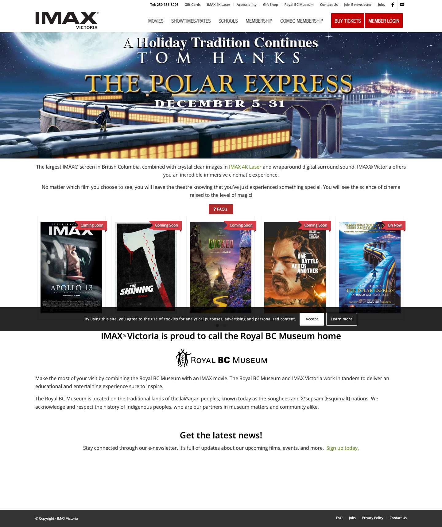 IMAX Movie | IMAX Victoria | Royal BC Museum, Victoria, BC - Full Screenshot