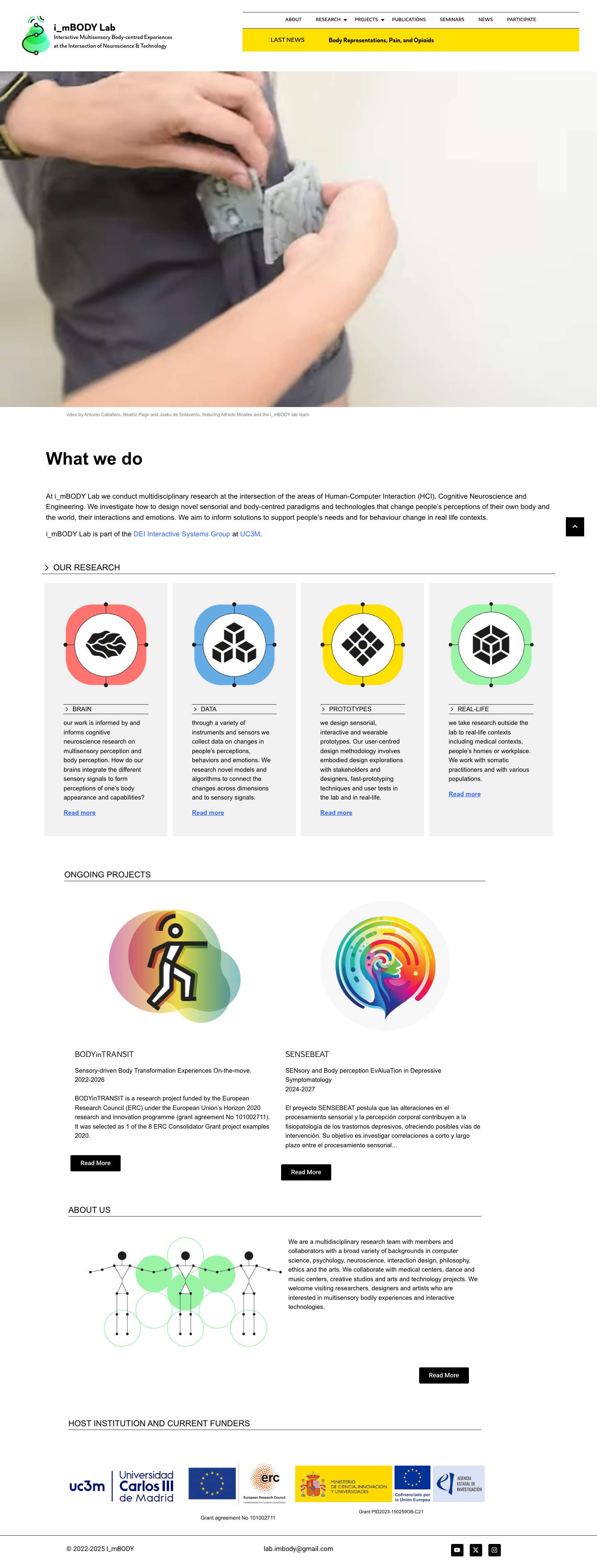 Imbodylab – Interactive Multisensory Body-centredExperiences at the Intersectionof Neuroscience & Technology - Full Screenshot