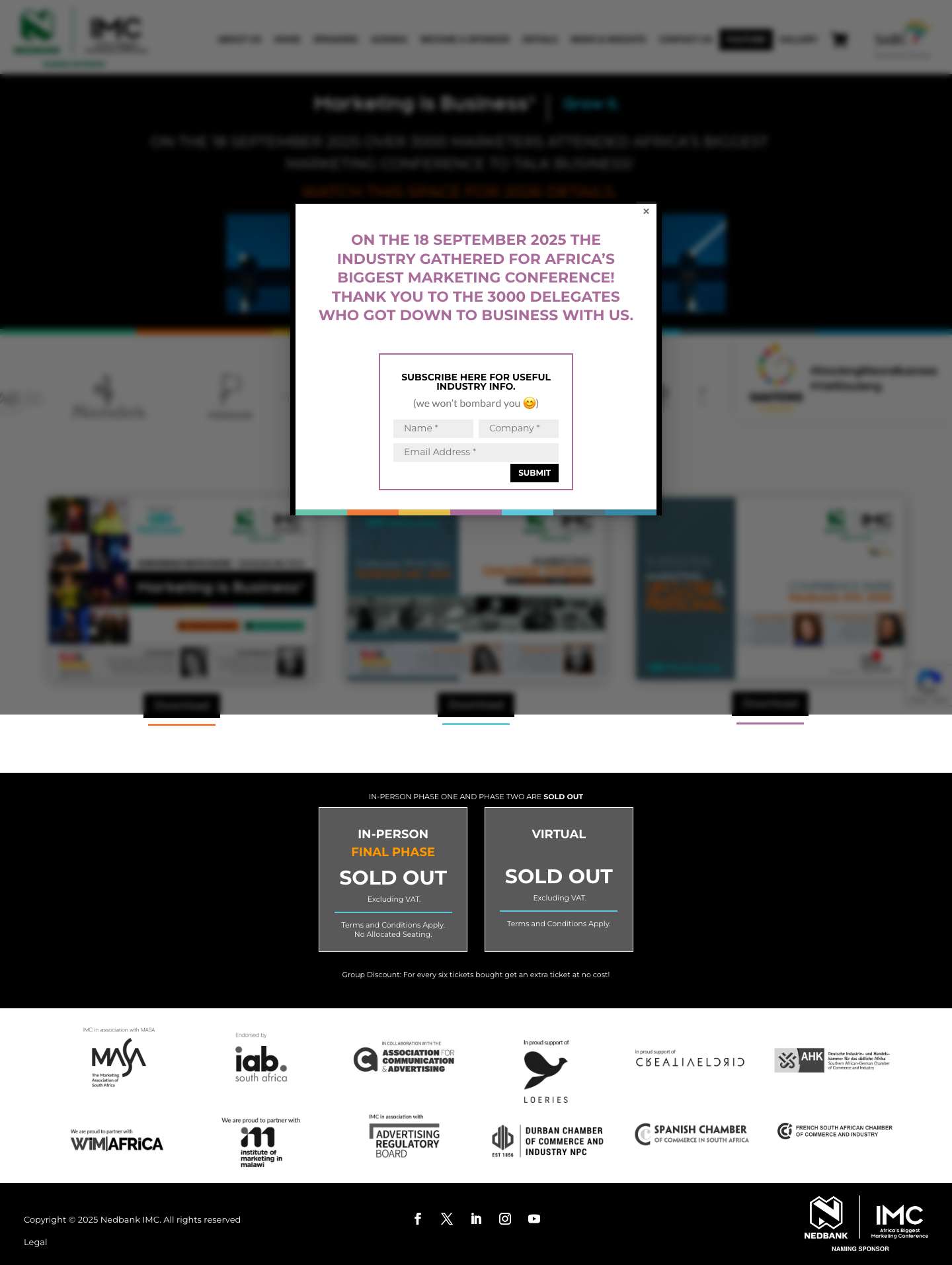 Nedbank IMC 2025 |Africa's Biggest Marketing Conference - Full Screenshot