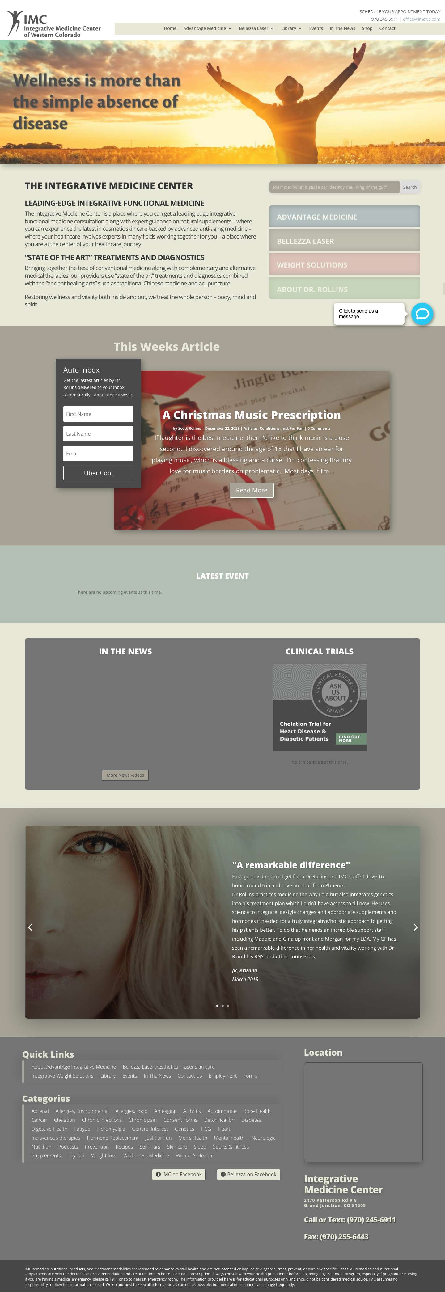 Integrative Functional Medicine Center of Western Colorado - Full Screenshot