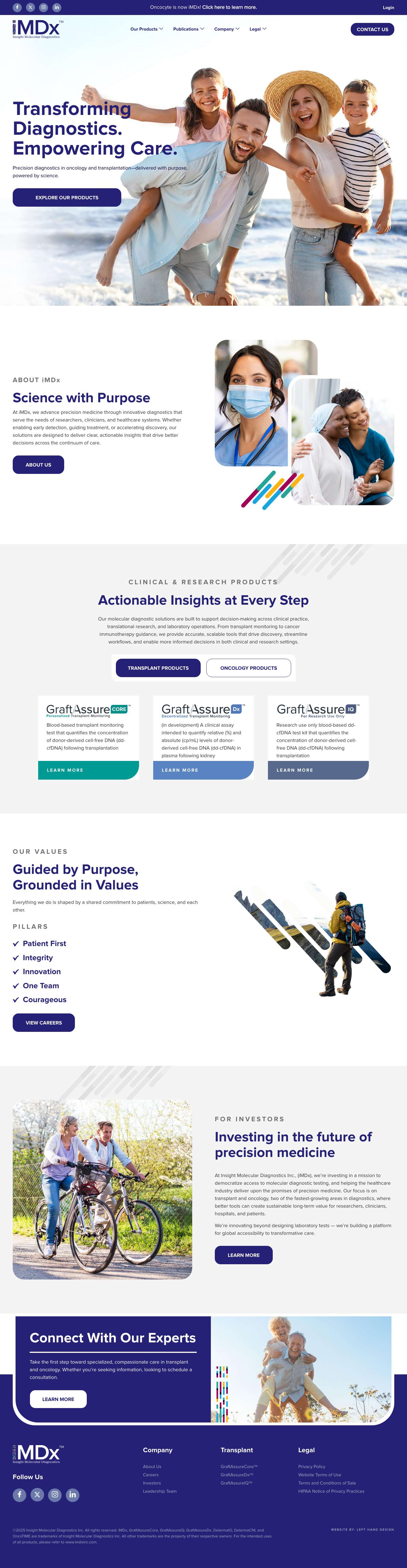 Home - iMDx™ - Full Screenshot