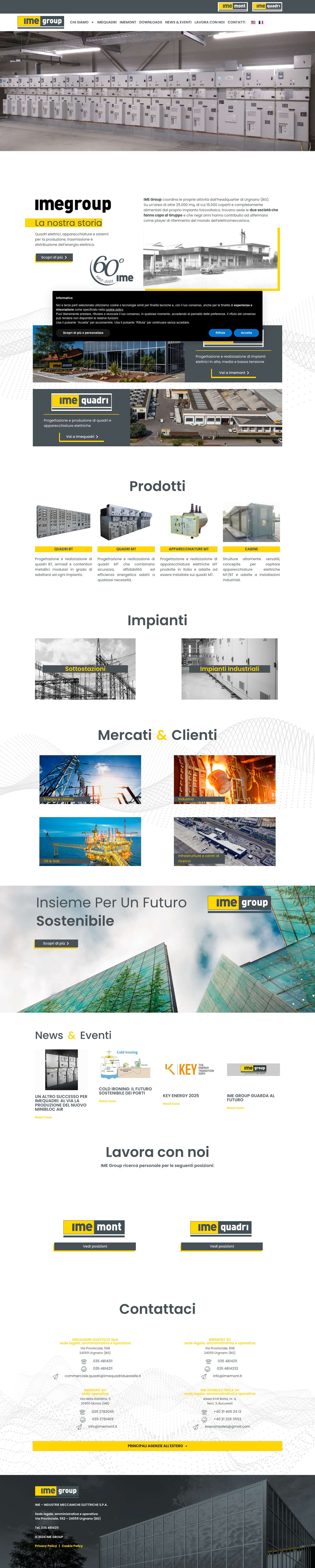 Sistemi per produzione e distribuzione energia IME Group - Full Screenshot