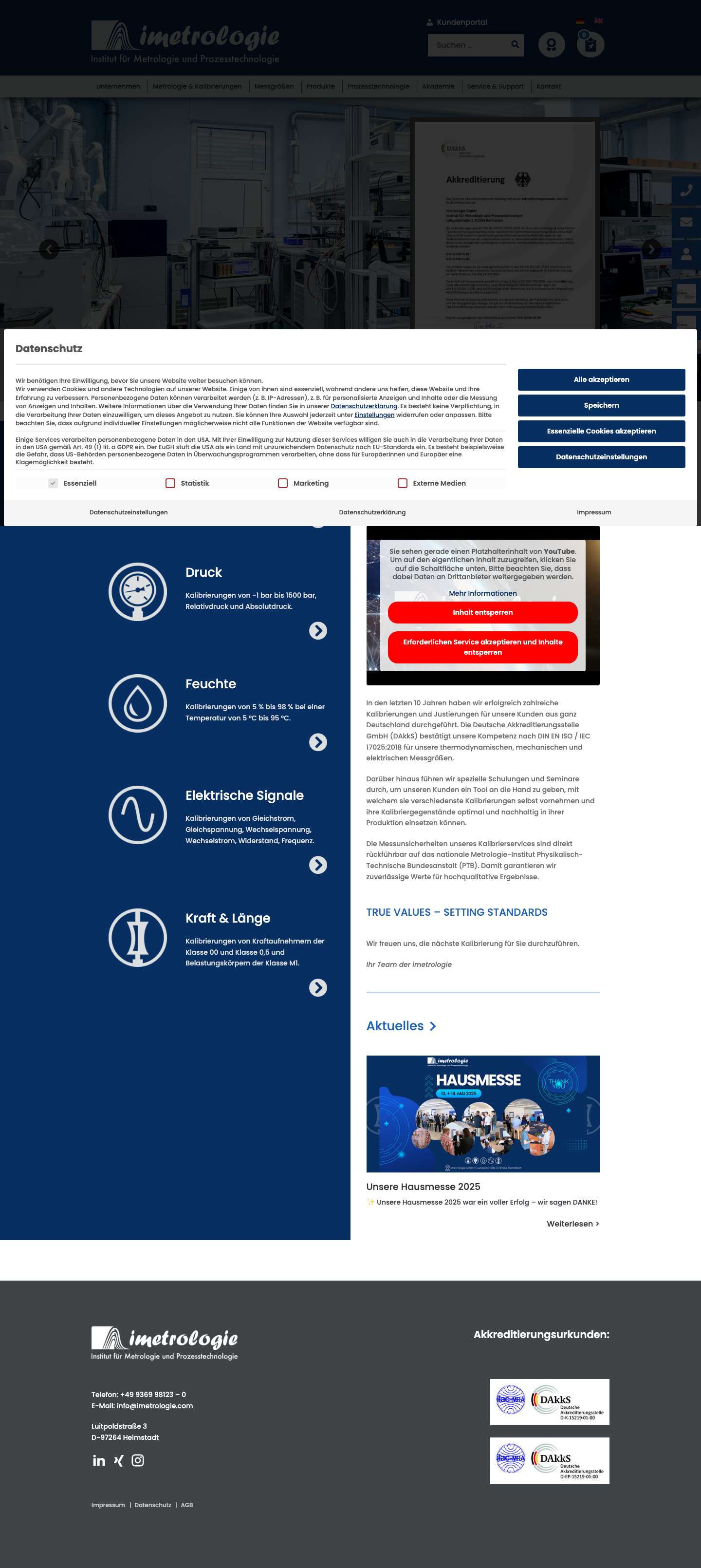 Metrologie & Prozesstechnologie | imetrologie - Full Screenshot