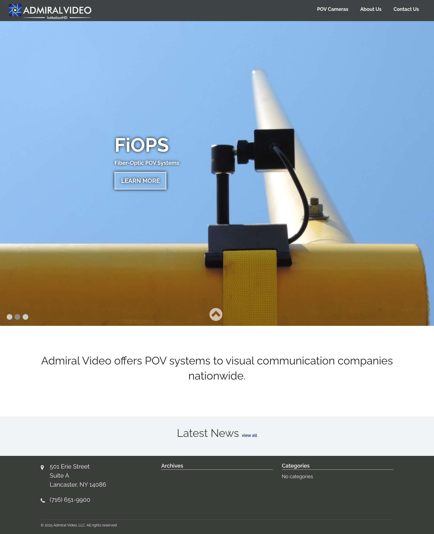 Welcome - Admiral Video, LLC - Full Screenshot