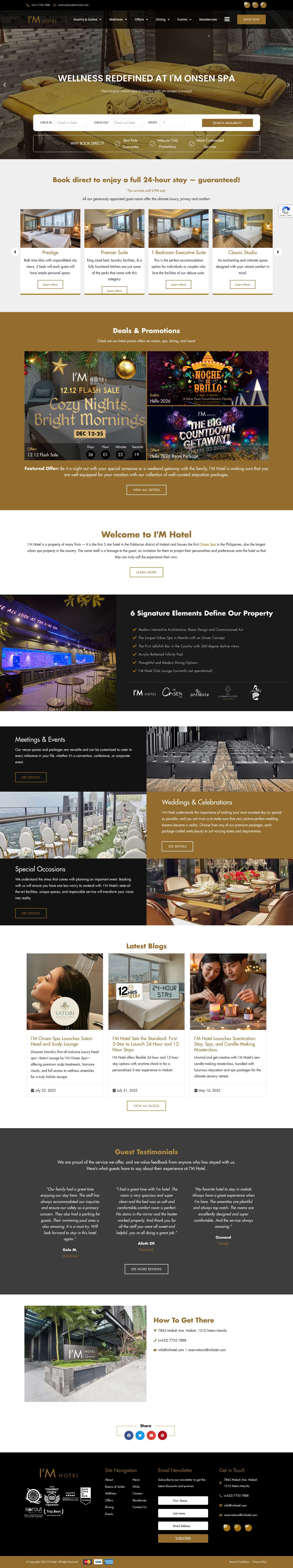 I'M Hotel - Official Website - Full Screenshot