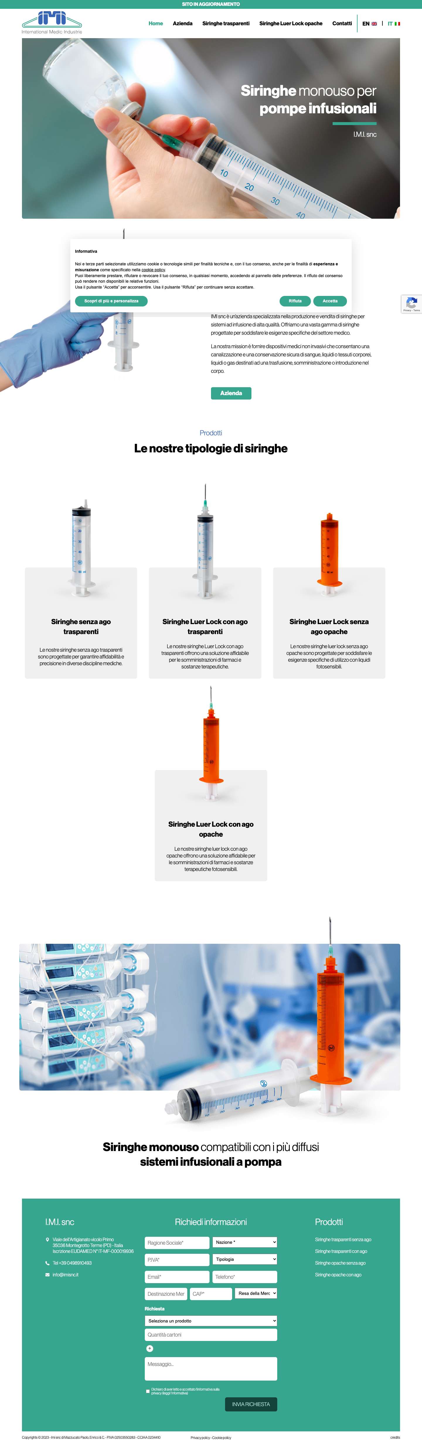 IMI snc | Siringhe per Sistemi ad Infusione - Full Screenshot