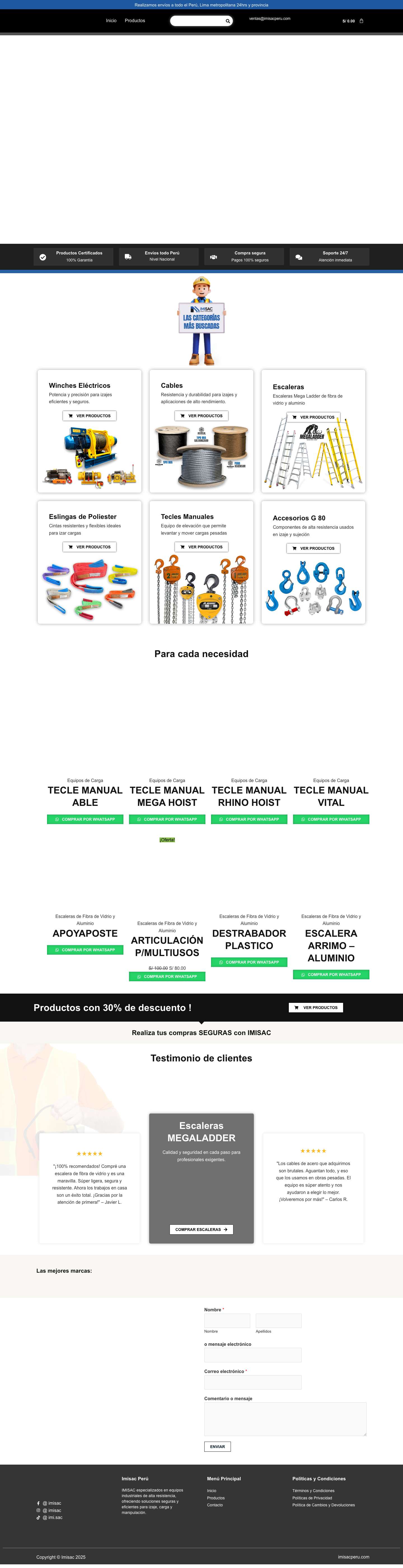 Home - imisacperu.com - Full Screenshot