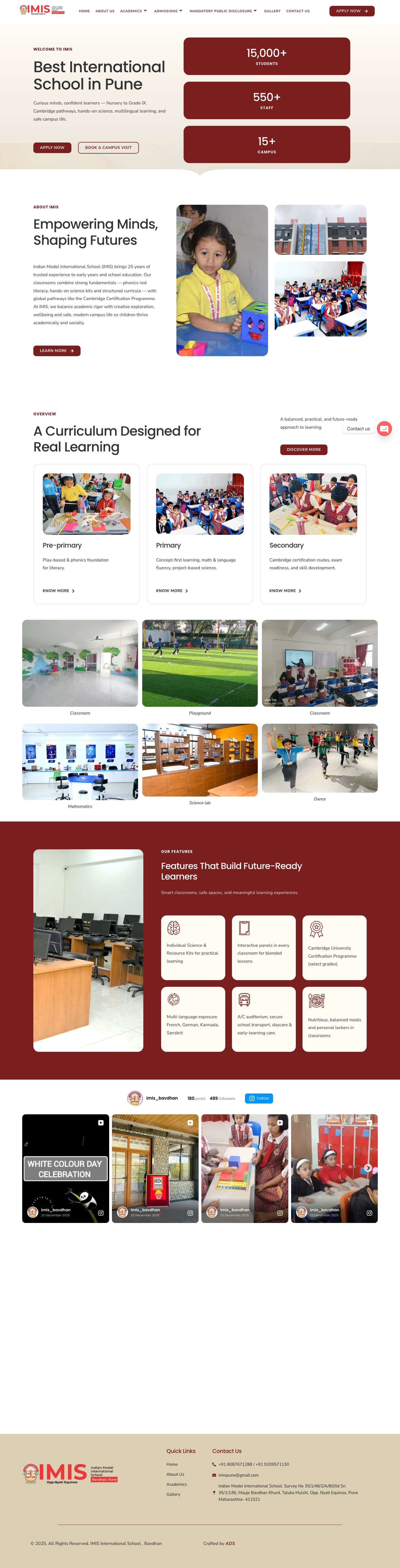 Best International School in Pune - Full Screenshot