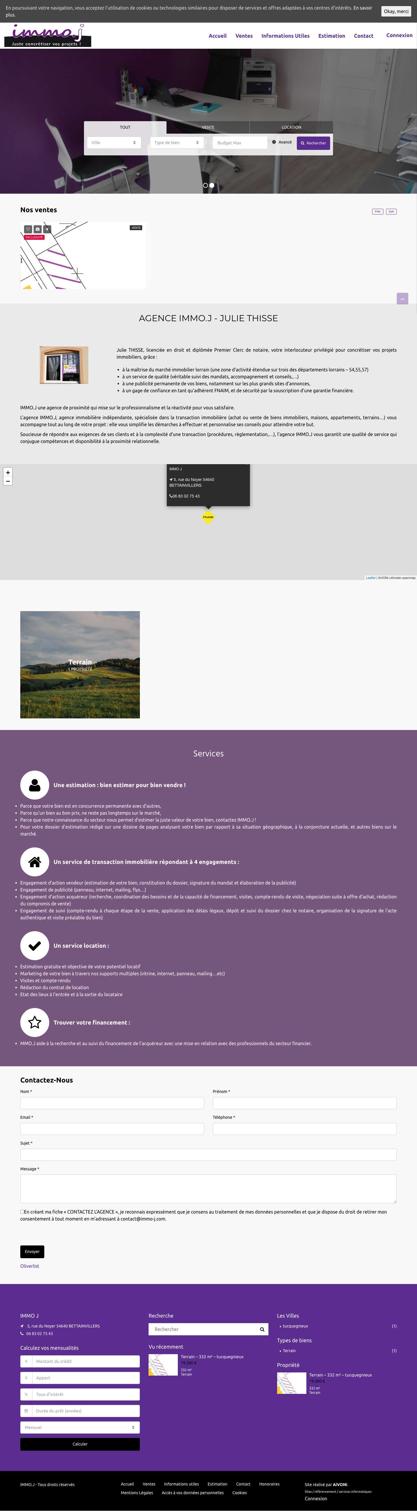 Accueil - IMMO.J - Full Screenshot