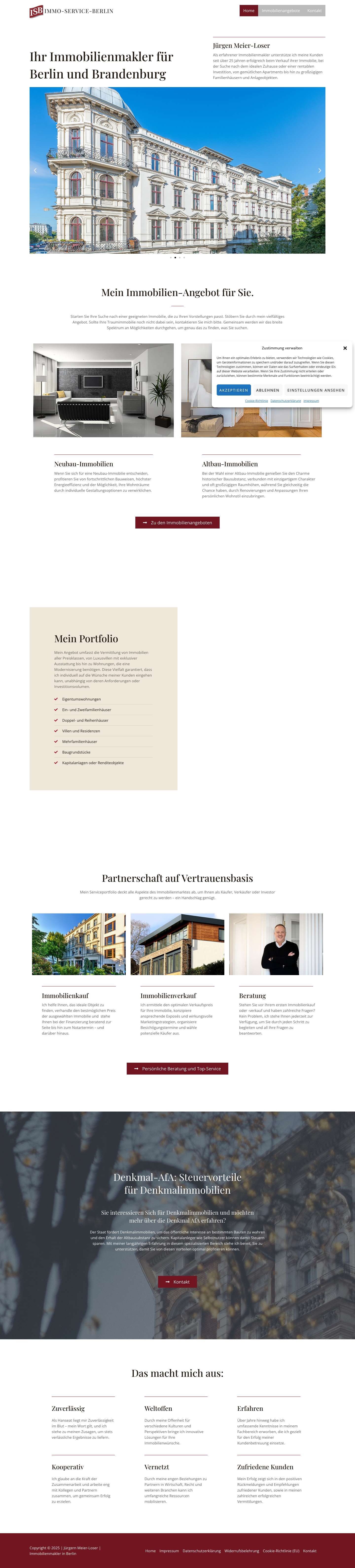 Home - Immobilienmakler in Berlin - Full Screenshot