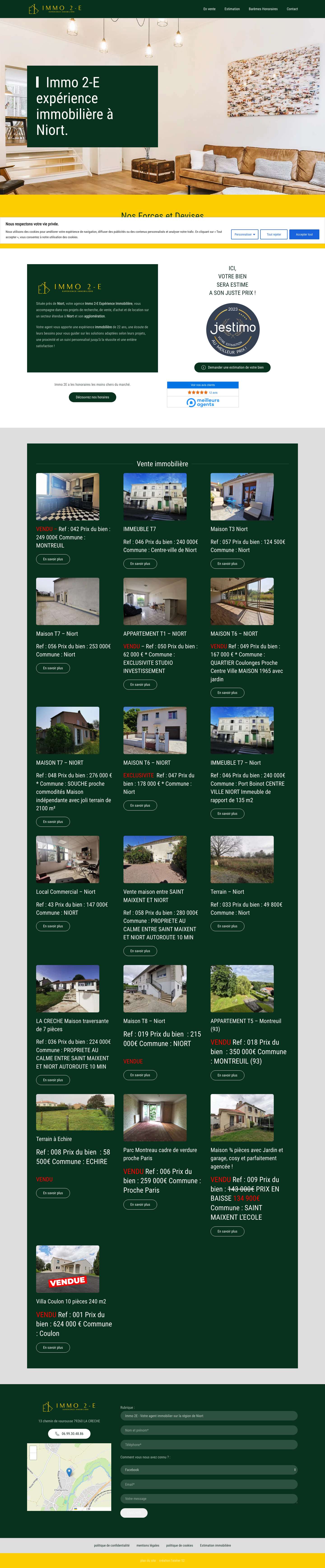 Immo 2E - Votre agent immobilier sur la région de Niort - Immo 2E - Full Screenshot