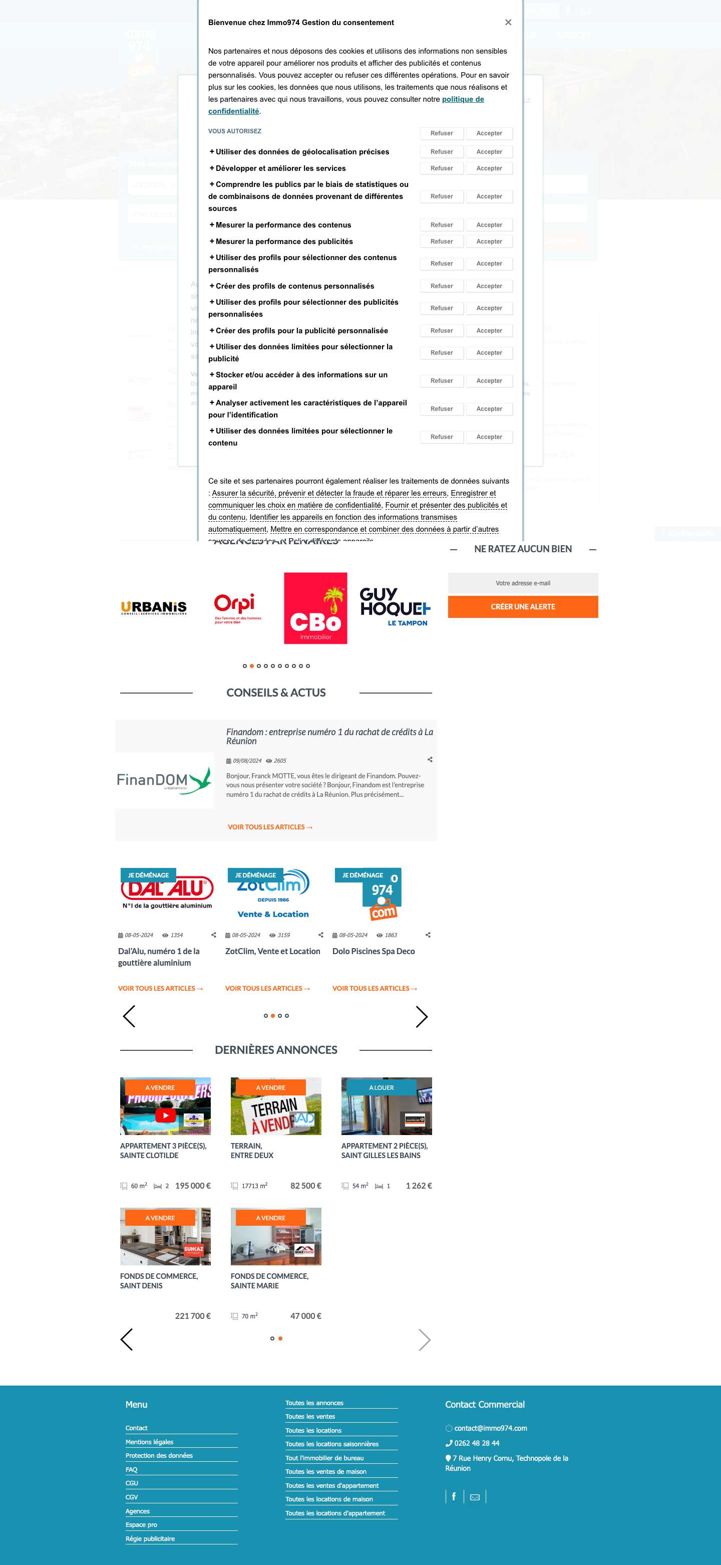 Annonce Immobilier La Reunion – Immo974 - Full Screenshot