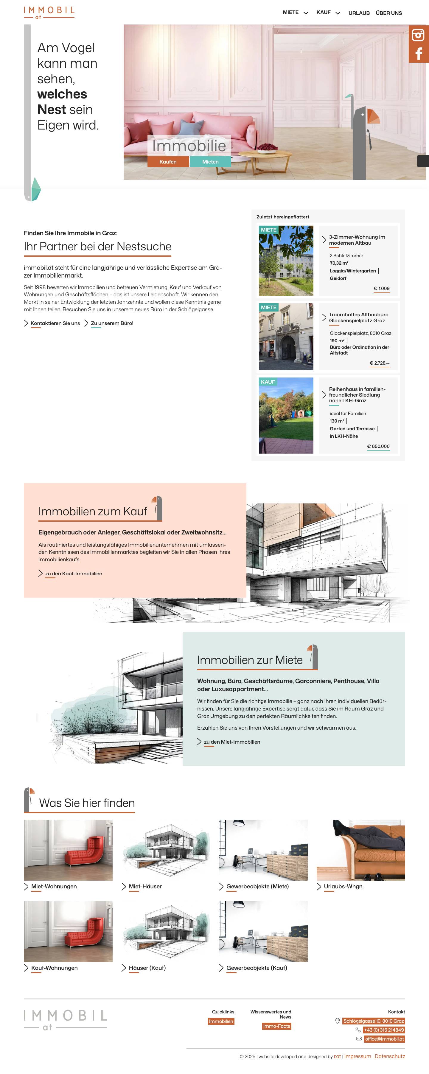 immobil-at | Finde deine Immobilie in Graz - Full Screenshot